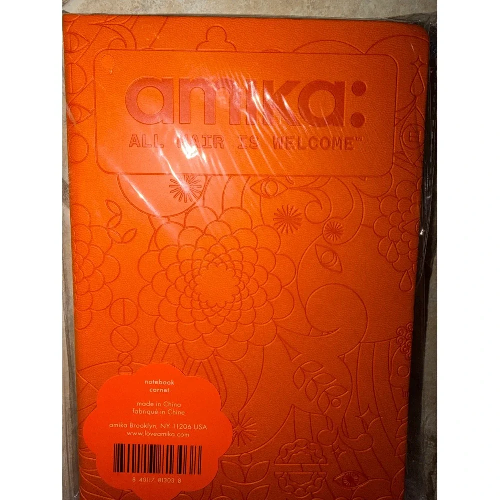 Amika All Hair‎ Is Welcome Orange Hair Care Stylist Salon Notebook Journal New